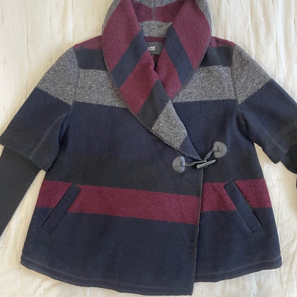 LINE Asymmetrical Cape jacket Wool-Blend Fabric